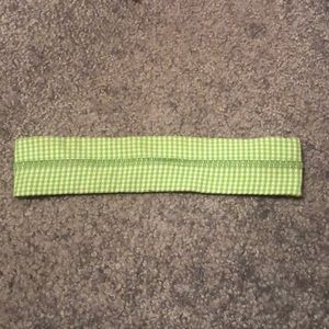 Lululemon Green/White Check Headband